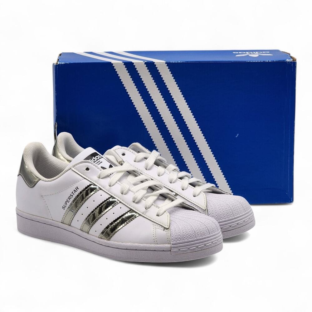 adidas Wmns Superstar Sneaker 'Metallic 3 Stripes' FW3915 9.5 - NWB